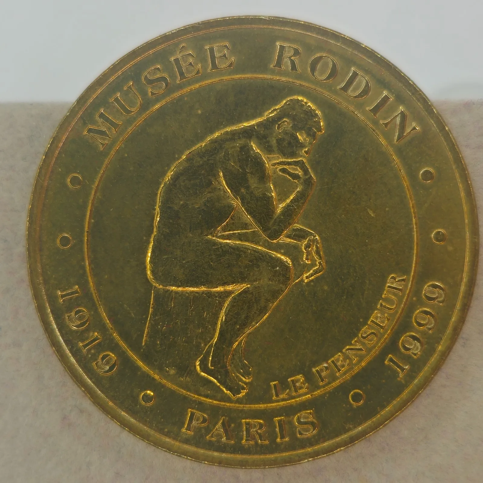 Musée Rodin Paris Le Penseur 1919-1999 - Médaille Souvenir Monnaie de Paris