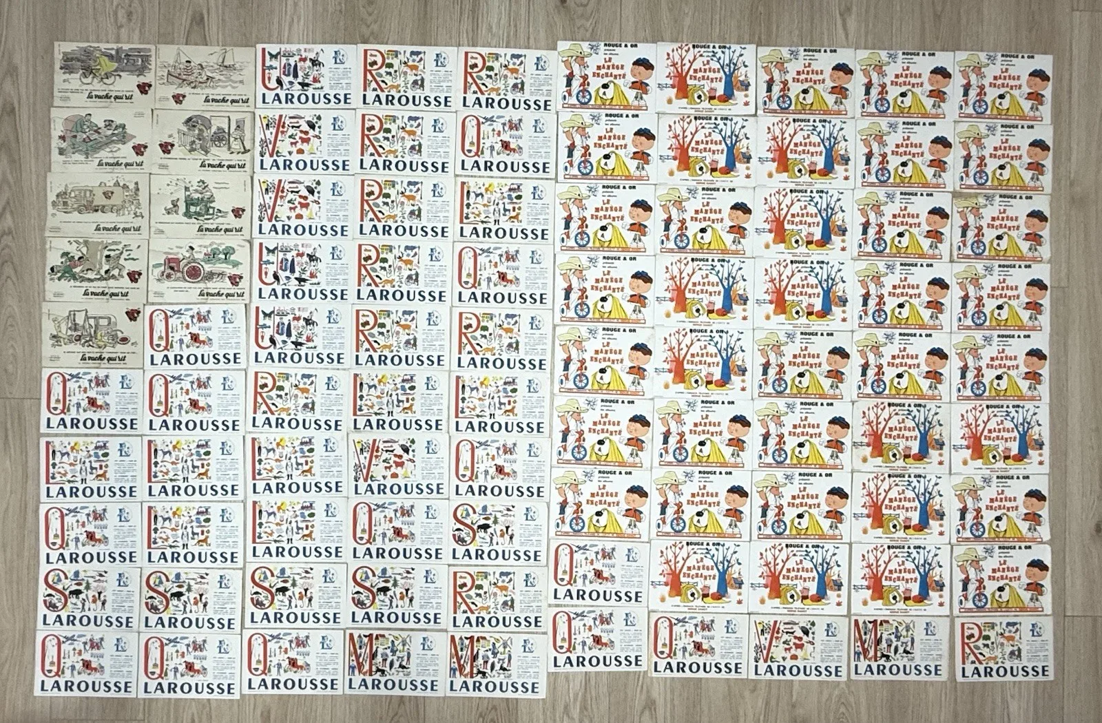 Lot De 95 Buvard La Vache Qui Rit / Le Manège Enchanté / Larousse