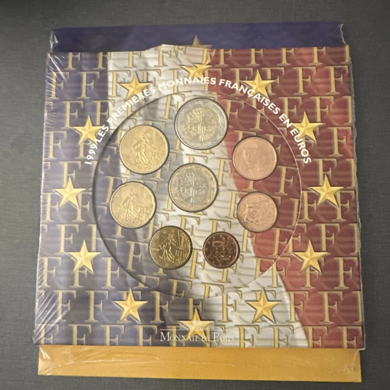 Coffret 1999 Premières Monnaies Courantes Françaises En Euros Monnaie De Paris
