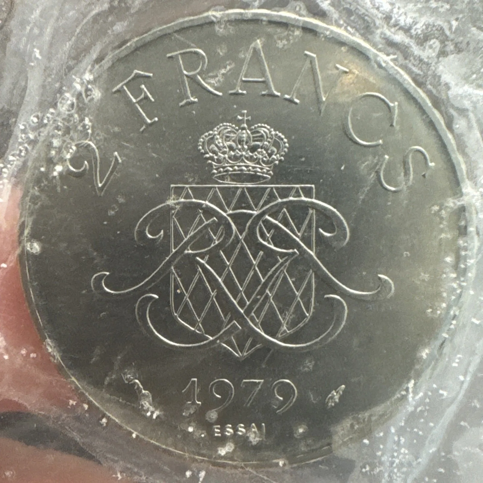 Pièce 2 Francs Monnaie De Paris Essai Rainier III Prince De Monaco 1979 FDC