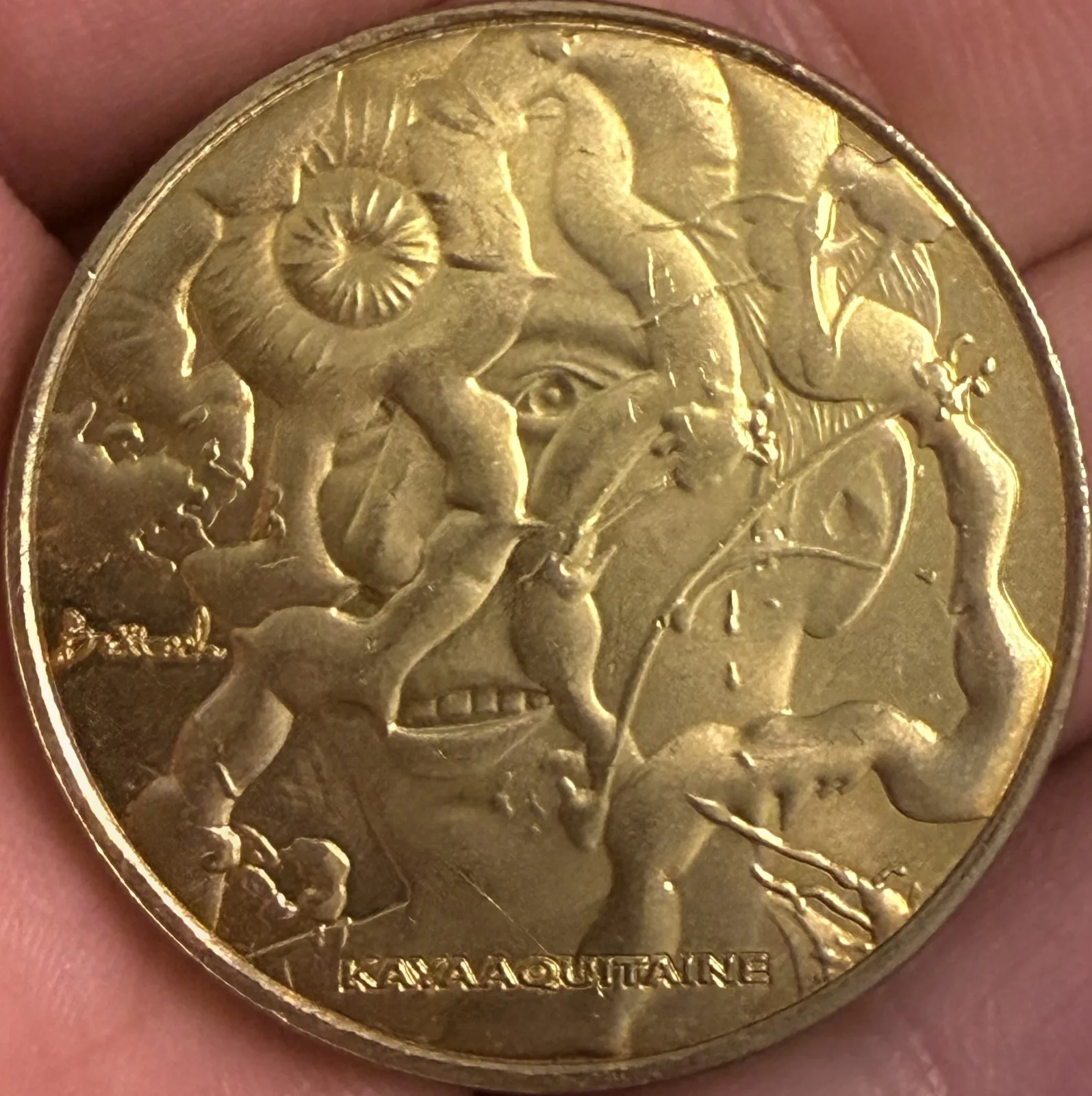 KAYA AQUITAINE - K. Brätsch - 2014 - Jeton Touristique Monnaie de Paris