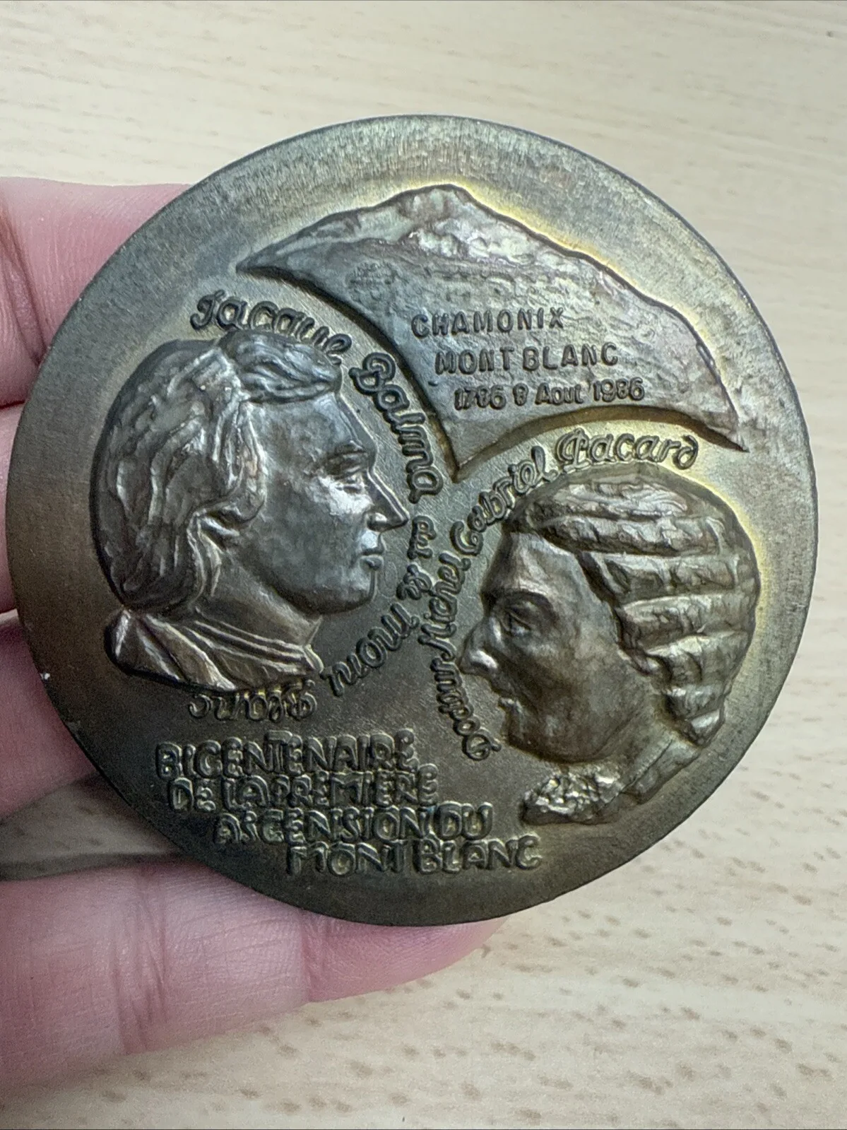 Médaille Bicentenaire De La Première Ascension Du Mont Blanc S Pellegrin