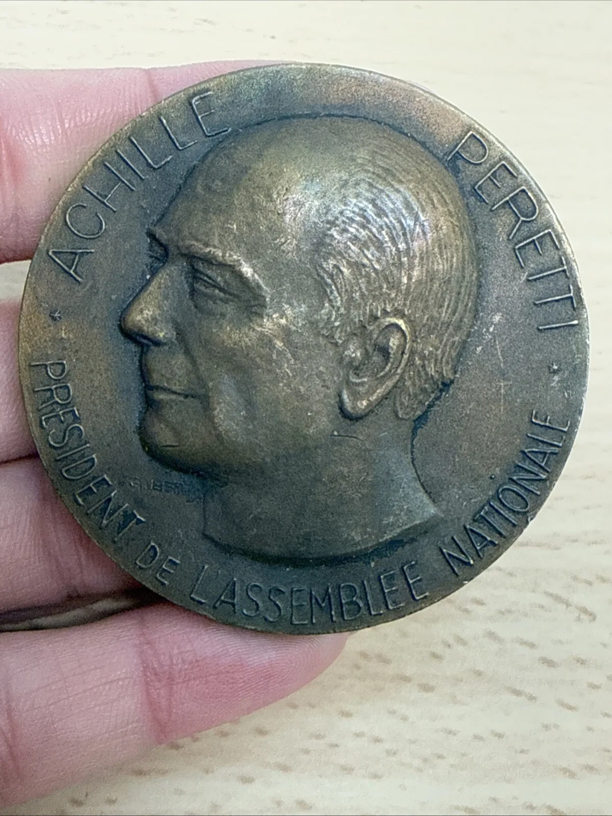Médaille Achille Peretti Président De L’assemblée Nationale